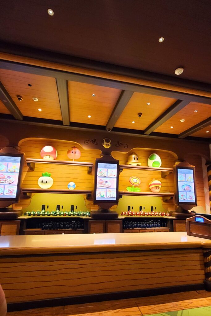 inside of Toadstool Cafe at Epic Universe